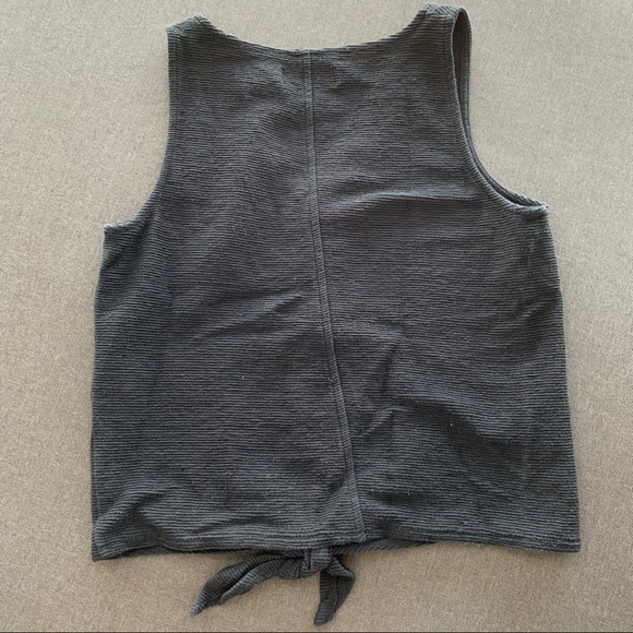 Texture & Thread Button-Front Tie Tank Top - Picture 3 of 3